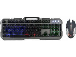 Rebeltec Interceptor Silver Σετ Gaming Πληκτρολόγιο RGB