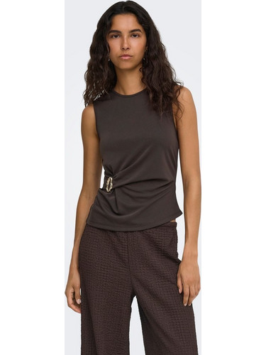 ONLY HAZE SLEEVLESS BUCKLE TOP 15384897 - Chocolate