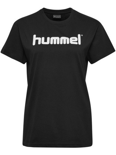 HUMMEL Stylish Fitted Tee With A Printed Front Logo 203518-2001, Μέγεθος S, Χρώμα ΜΑΥΡΟ