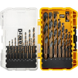 Dewalt Σετ 23 Διαμαντοτρύπανα HSS με Κυλινδρικό Στέλεχος για Μέταλλο BD-DT70729
