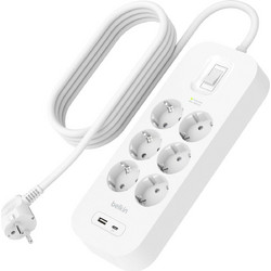 Belkin Πολύπριζο 6 Θέσεων με Καλώδιο 2m SRB002VF2M-V2