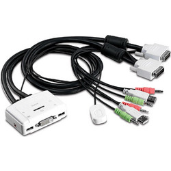 Καλώδιo KVM TrendNet 2-port DVI With Audio