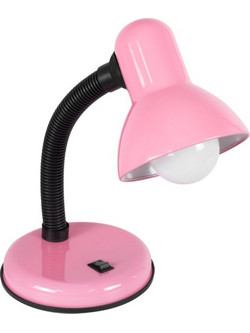 Flexi Desk Pink - Επιτραπέζιο Μονόφωτο E27 Μοντέρνο Μέταλλο Ροζ Καμπάνα - Μ12 x Π12 x Υ32cm