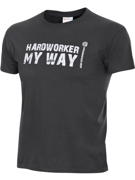 Μπλουζάκι T-shirt Bennon Hardworker grey/white 0669140020
