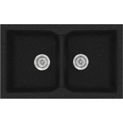 Sanitec Classic 322 Επικαθήμενος Νεροχύτης Γρανίτη Ματ Granite Black 81x50cm