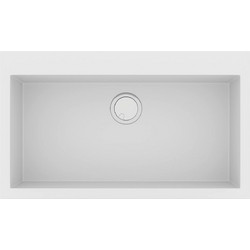 Sanitec 820 Ένθετος Νεροχύτης Γρανίτη Ματ Ultra Granite Bianco 86x50cm