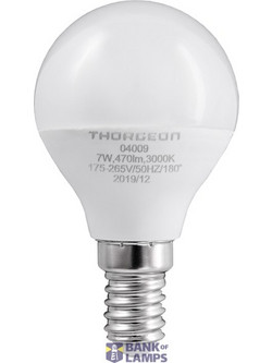 LED Light bulb 7W E14 P45 3000K 470lm