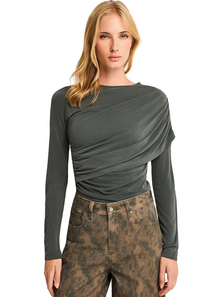 FUNKY BUDDHA ΜΠΛΟΥΖΑ ΓΥΝΑΙΚΕΙΑ FBL014-105-17-GREEN STORM (GREEN STORM)