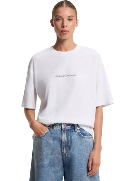 HUGO W OVERSIZED T-SHIRT B 18 10283525 01 JERSEY - 50574524-100
