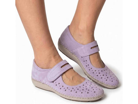 Γυναικειο Δερματινο Ανατομικο Sneaker - OVVIO ANATOMIC 0013 ΜΟΒ ΚΑΣΤΟΡΙ