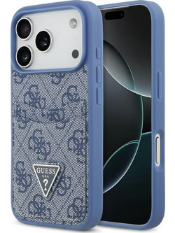 Guess 4G Double Card Triangle Back Cover Blue (iPhone 18 Pro / 17 Pro)