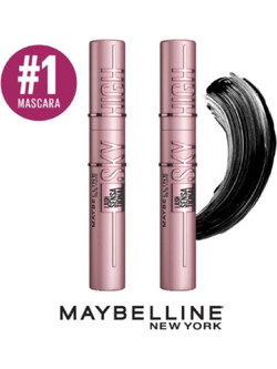 Maybelline Lash Sensational Sky High 01 Black Mascara για Όγκο & Μήκος 2x7.2ml