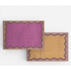 ΣΟΥΠΛΑ 33x48 (FRAME MAUVE-YELLOW) - NEF NEF FRAME MAUVE-YELLOW / 100% ΒΑΜΒΑΚΙ