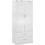 HomeMarkt Δίφυλλη Ντουλάπα Ρούχων Λευκή 80x42.5x180.5cm HM338.05