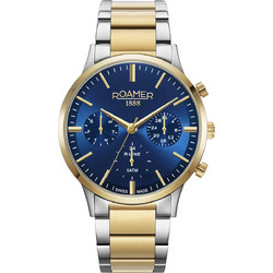 Roamer R-Line Ανδρικό Ρολόι Χρονογράφος με Χρυσό Μεταλλικό Μπρασελέ R718982484570