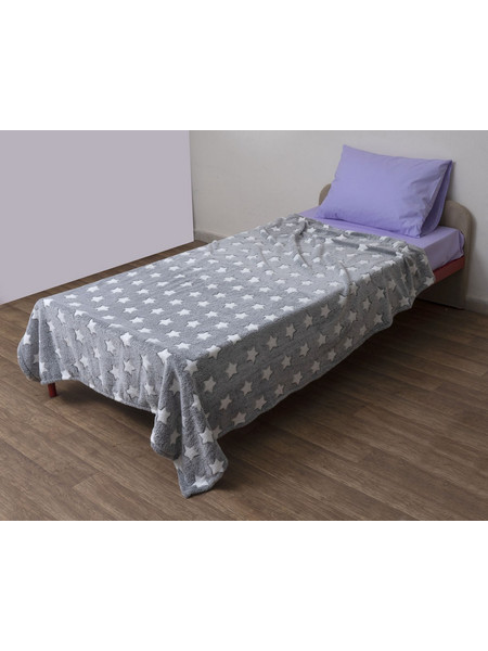 Κουβέρτα Flannel Fleece Μονή 150x200 Άστρον (Εκτος) Γκρι