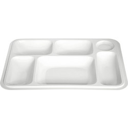 Σετ 12 τεμ. - Δίσκος 6 θέσεων 41x32cm Λευκός - SKU -409111