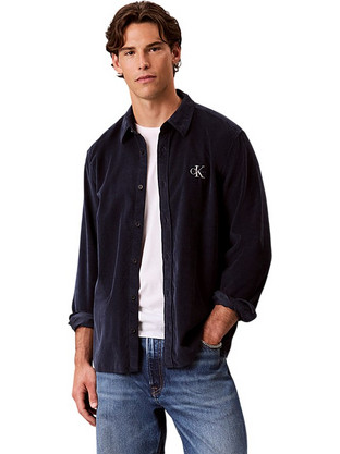 Calvin Klein Ls Corduroy Easy Ανδρικό Πουκάμισο Κοτλέ Μακρυμάνικο Dark Sapphire LV04RH114G-CEF