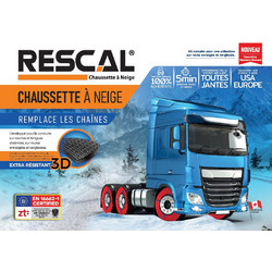 Rescal Snow Socks No 160 Αντιολισθητικές Χιονοκουβέρτες για Φορτηγό 2τμχ