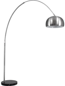 GLOBOSTAR(R) PRAGUE 00990 Μοντέρνο Επιδαπέδιο Φωτιστικό με Ντουί 1 x E27 AC 220-240V IP20 - Νίκελ Βούρτσας - Μ210 x Π45 x Υ220cm