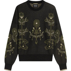 Scotch & Soda Jacquard Πουλόβερ Relaxed Fit Meteorite U9B01786T
