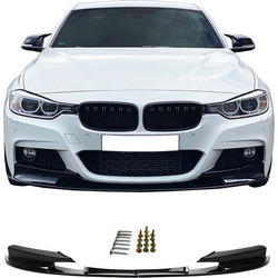 Μπροστινό Spoiler Για Bmw 3 F30F31 11-19 M-Packet Γυαλιστερό Μαύρο M-Performance Look 2 Τεμάχια