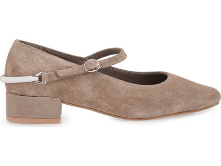 ALESSANDRA BRUNI MARY JANE X155A9022547 - ΠΟΥΡΟ ΚΑΣΤΟΡΙ X155A9022547-VIZON SUEDE