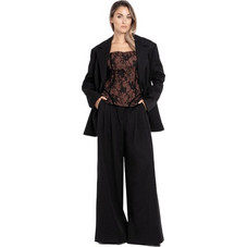 Toi & Moi Γυναικείο Σακάκι Oversized Μαύρο 40-0908-226
