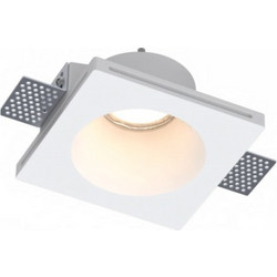Inlight Χωνευτό τετράγωνο σποτ από γύψο 1XGU10 D:12cm (Χ0014-WH)