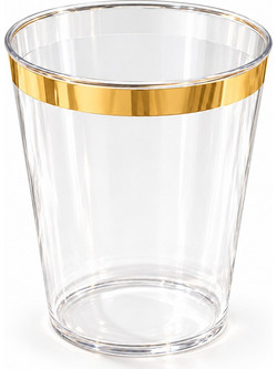 Σετ Ποτήρια Πολλαπλών Χρήσεων Crystal Gold Πλαστικά 6τμχ