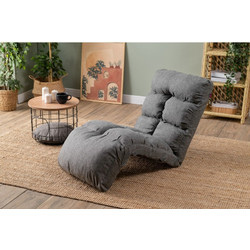 1-Seat Sofa-Bed Fuwa Single Light Grey Fabric: 100% Linen Fabric