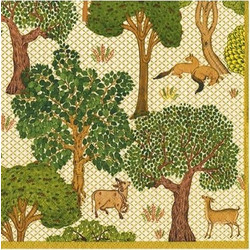 Xαρτοπετσέτες Cocktail Arcadian Forest 12.5x12.5cm Caspari (20 Tεμάχια)