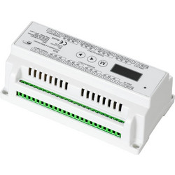 GLOBOSTAR(R) SKYDANCE-D24 71450 DC DMX Master Dimmer / Controller / Decoder Υψηλής Ταχύτητας με 24 x 3A 72W Κανάλια DC 12-24V 60A 1440W Max IP20 - DMX512 & RDM - Μ16 x Π9 x Υ6cm