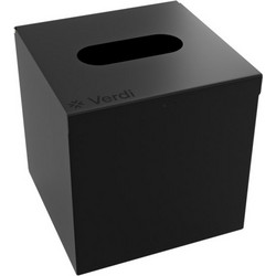 Verdi 504.18.05 Black Mat - Τετράγωνη Θήκη για Χαρτομάντηλα