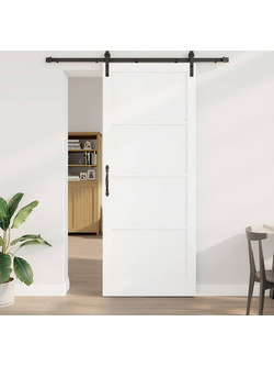 vidaXL Πόρτα Εσωτερική Συρόμενη Ξύλινη Λευκή 93x232cm 3449896