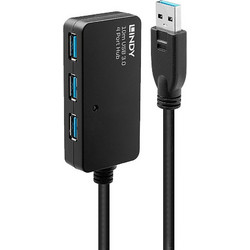 Lindy 43159 USB Hub 3.0 USB-A με 3 Θύρες USB-A