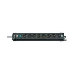 Brennenstuhl Premium-Line Power Strip - 8 outlets, 3 m cable, black