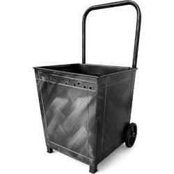 Καρότσι μεταφοράς ξύλων μεταλλική λαβή 43x45x88cm