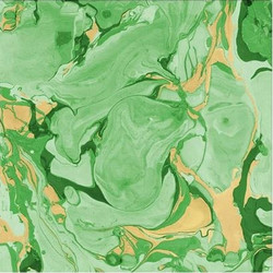 Xαρτοπετσέτες Cocktail Marbled Green 12.5x12.5cm Caspari (20 Tεμάχια)