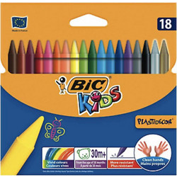 Bic Kids Plastidecor Κηρομπογιές Σετ 18τμχ 3270220000358