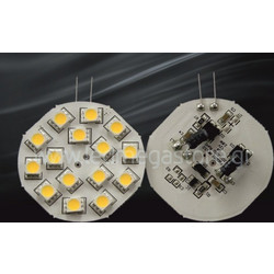 G4 με 15 led 2.4 Watt 8-30 Volt DC Side Pin Ψυχρό Λευκό