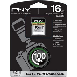 PNY Elite Performance SDHC 16GB Class 10 U1 UHS-I 100MB/s