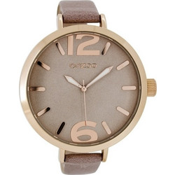 Oozoo Timepieces Γυναικείο Ρολόι με Μωβ Δερμάτινο Λουράκι C7517