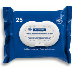 Klorane Lingettes Demaquilant Apaisantes Au Bleuet Μαντηλάκια Ντεμακιγιάζ για Ευαίσθητη Επιδερμίδα 25τμχ