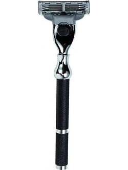 Parker 42r Mach 3 Black Handle Ξυραφάκι με Ανταλλακτικές Κεφαλές με 3 Λεπίδες