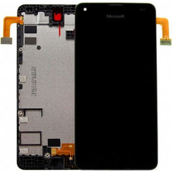 Γνήσια Original Microsoft Lumia 550 LCD Display Οθόνη + Touch Screen Μηχανισμός Αφής + Front Cover Black