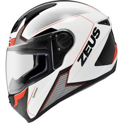 Zeus ZS-811 White/Black/Red Κράνος Μηχανής Full Face 1380gr