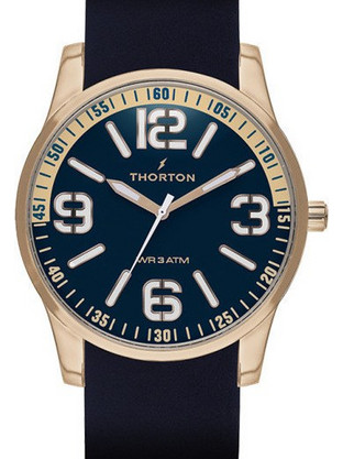 Thorton Steiner Ανδρικό Ρολόι με Μπλε Δερμάτινο Λουράκι 9004151