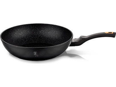 Berlinger Haus BH-1638 Black Rose Collection Wok Αλουμινίου Αντικολλητικό Μαρμάρινη Επίστρωση 28cm