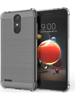 Caseflex Διάφανη Θήκη Σιλικόνης Carbon Fibre Effect LG K9 / K8 2018 - Clear (CS000012LG)